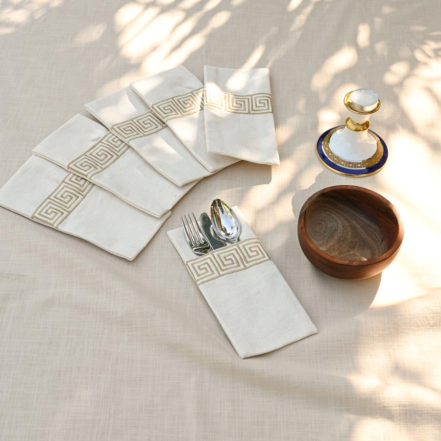 Greek Cutlery Sleeves Set