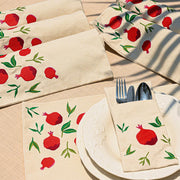 Pomegranate Cutlery Sleeves Set
