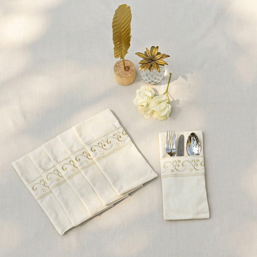 Royal Waves Cutlery Sleeves Set