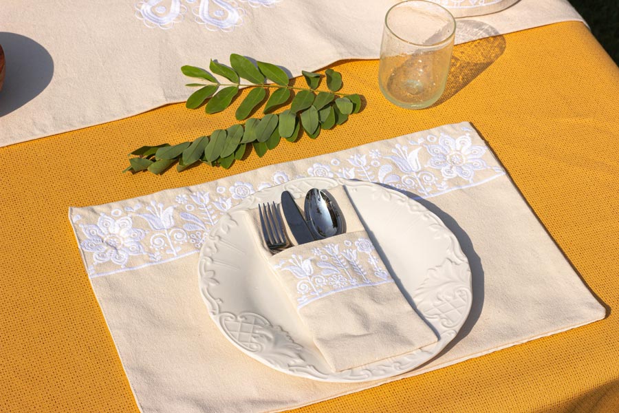 Scandi Garden Cutlery Sleeves Set