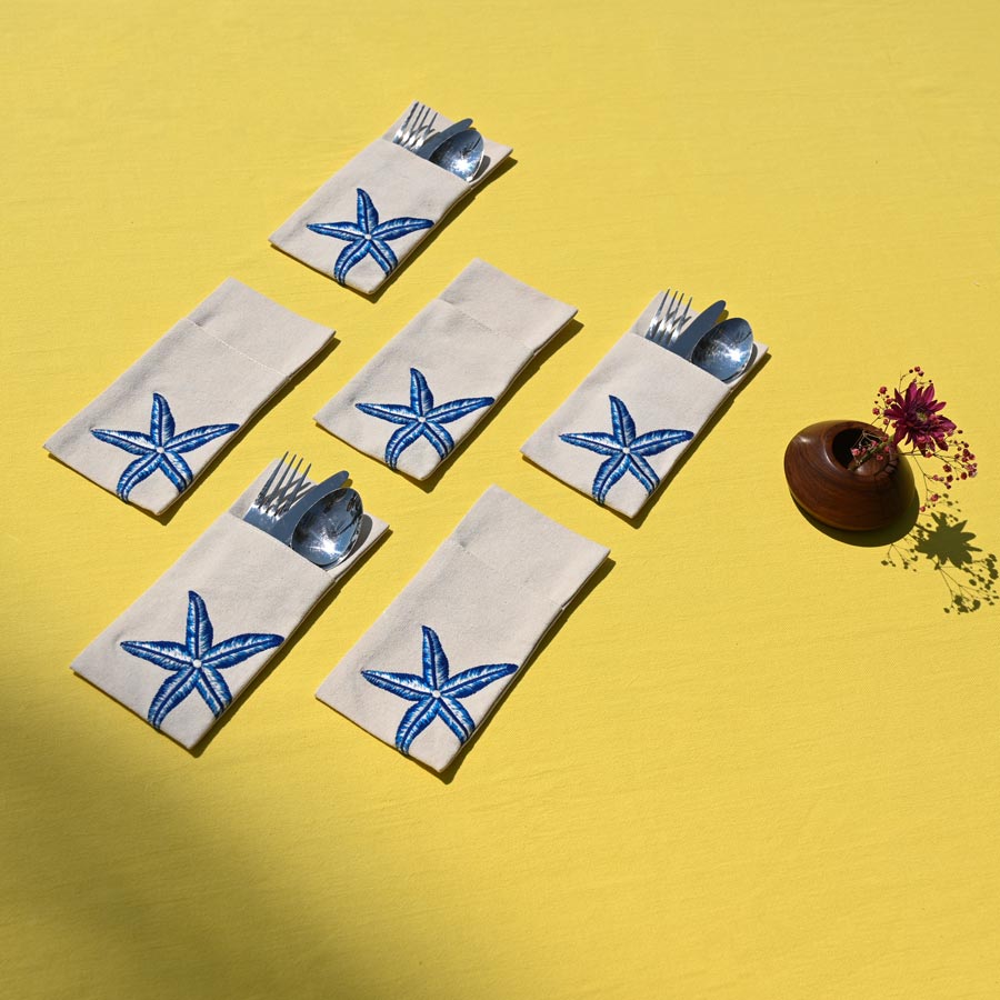 Starfish Cutlery Sleeves Set