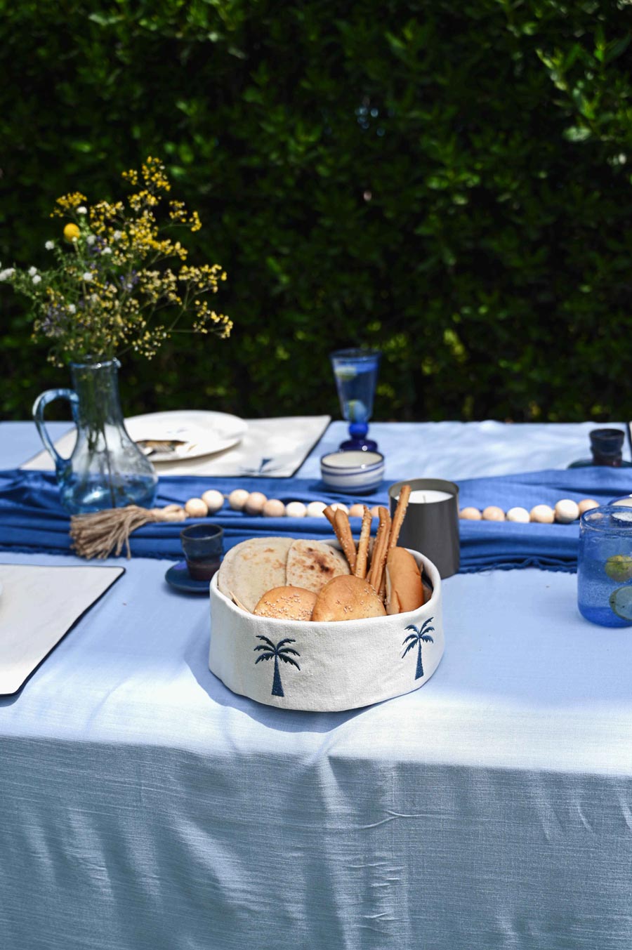 Blue Palm Basket