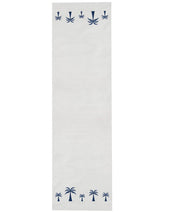 Blue Palm Table Runner