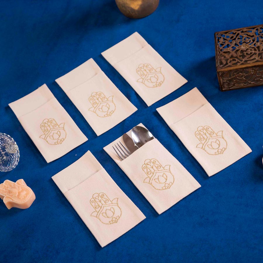 Khamsa Cutlery Sleevess Set