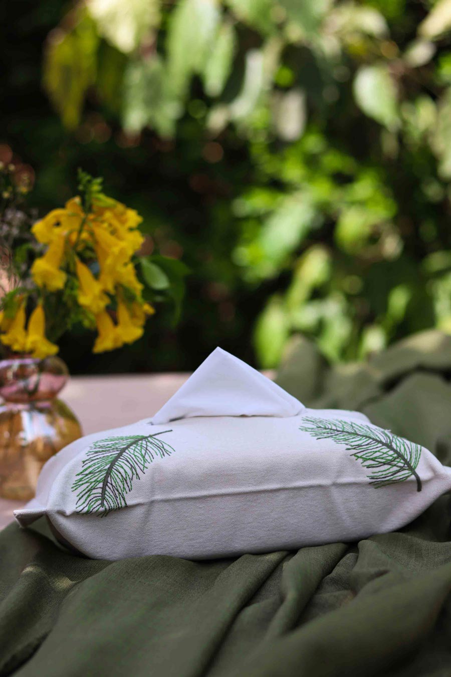 Spring Leaf Tissue Box Cover
