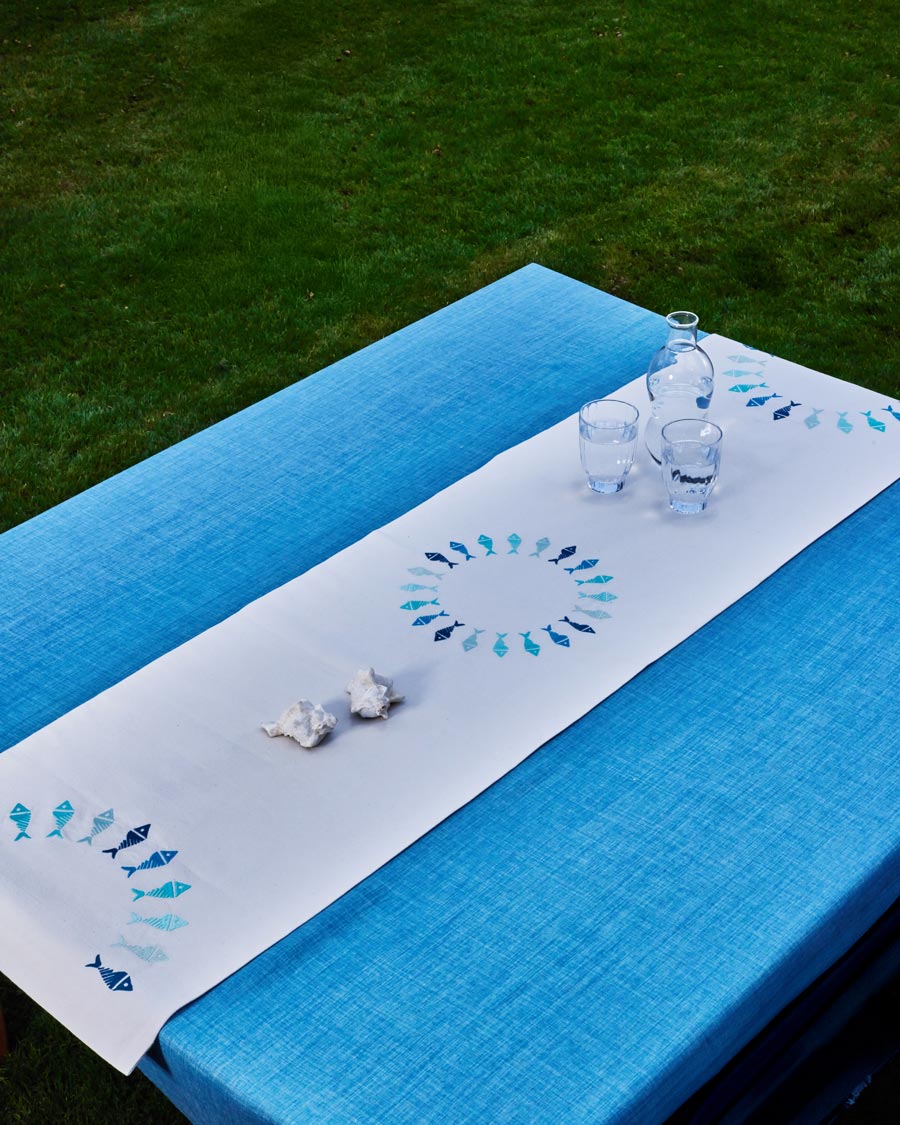 Flowing Fish Table Runner