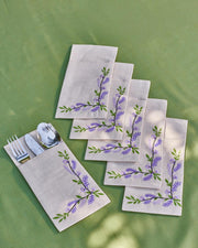 Lavender Bloom Cutlery Sleeves Set