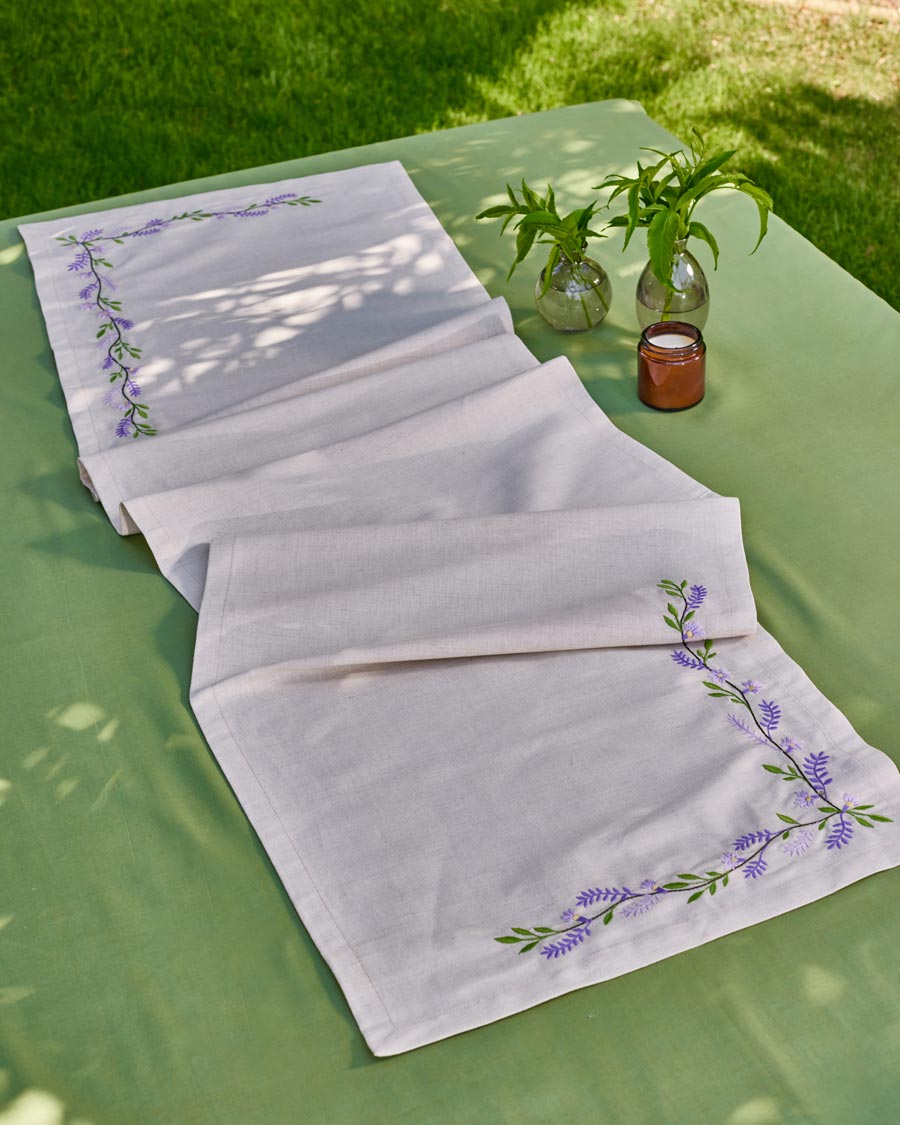 Lavender Bloom Table Runner