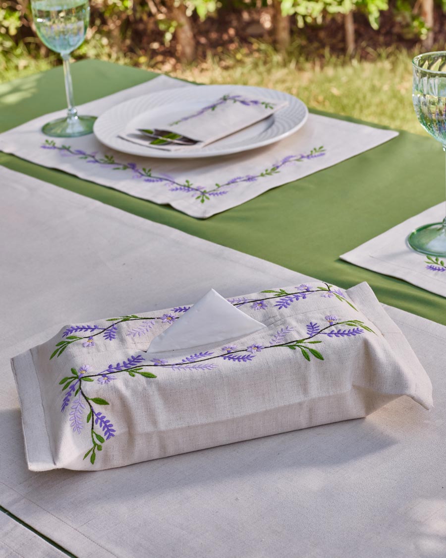 Lavender Tissue Box Cover