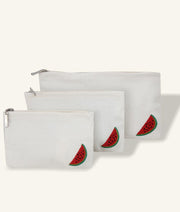 Watermelon upcycled Pouch Large