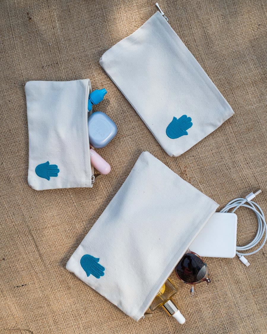Coral Kaff Upcycled Pouch Medium