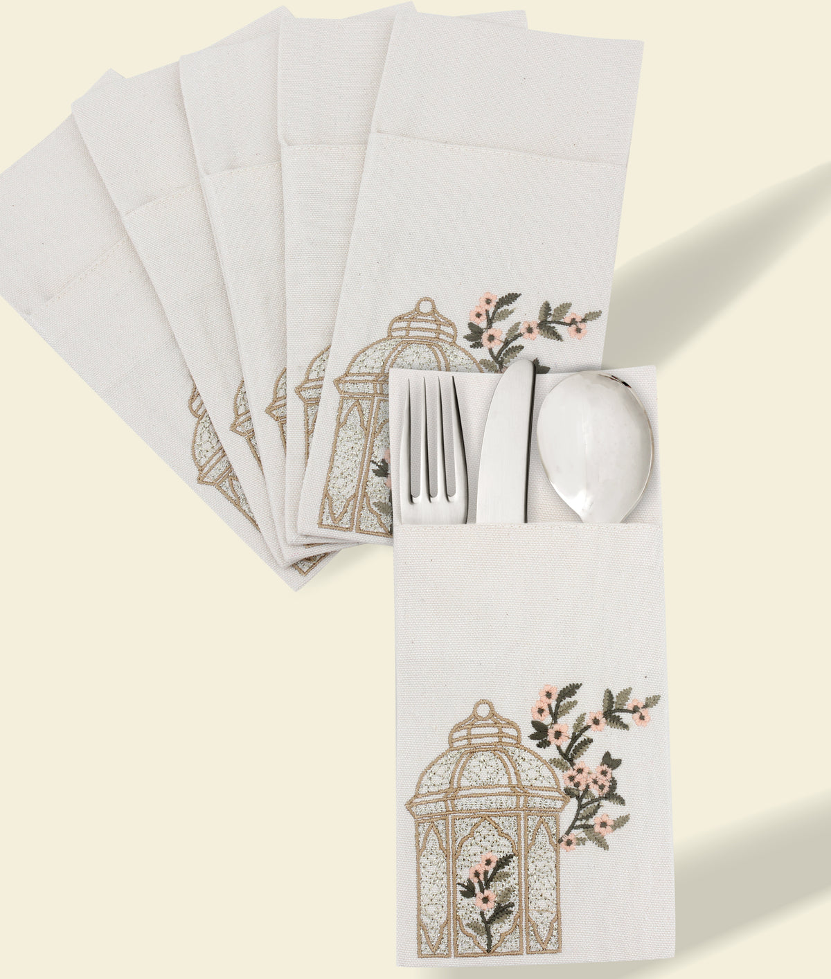Blooming Lantern Cutlery Sleeves Set