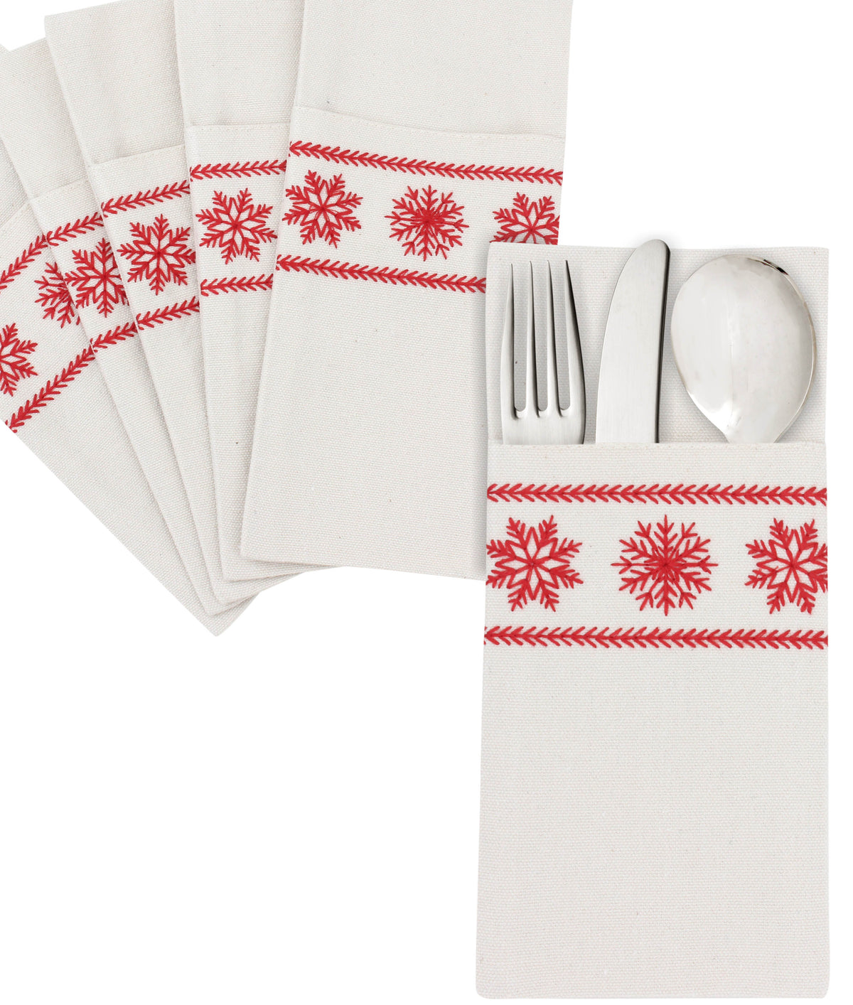 Snowfall Cutlery Sleeves Set